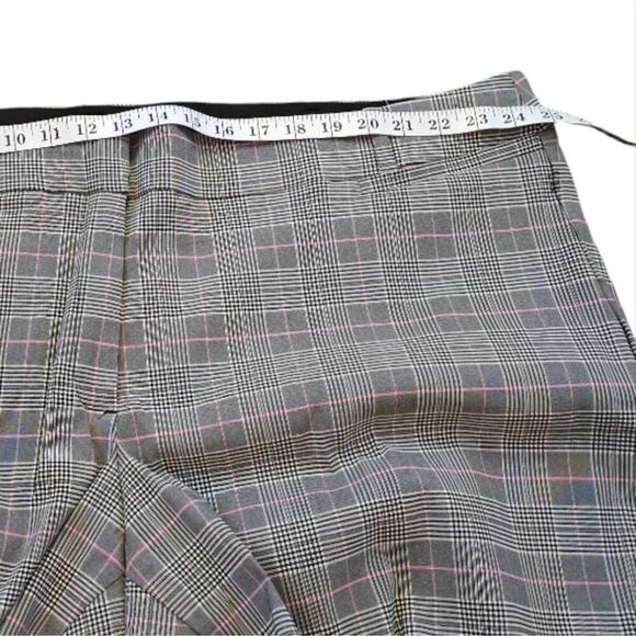 Lane Bryant The Allie Pink Black and White Plaid Straight Leg Pants Plus Size 28 - Picture 4 of 14